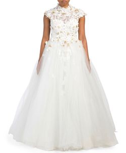 Terani Couture White Size 4 Cotillion Jewelled Ball gown on Queenly