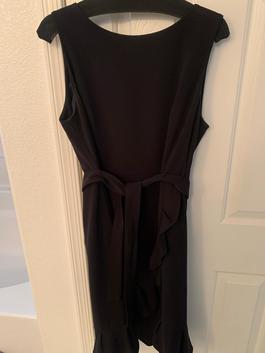 Calvin Klein Black Tie Size 14 Floor Length Side slit Dress on Queenly