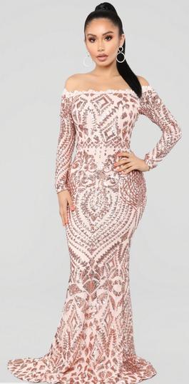 Fashion Nova Pink Size 20 Sequin Plus Size Polyester Mermaid Dress on Queenly