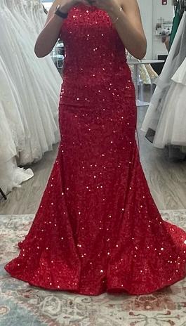 Studio 18 Red Size 2 Jewelled Mermaid Dress on Queenly