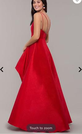 Promgirl Red Size 12 Side slit Dress on Queenly
