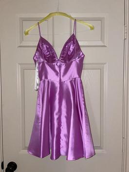 Sherri Hill Purple Size 0 Cocktail Military Midi A-line Dress on Queenly