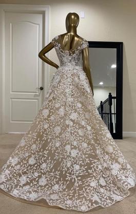 Tarik Ediz White Size 10 Floor Length A-line Dress on Queenly