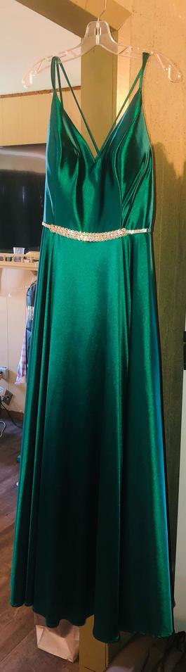 Madison James Green Size 14 Floor Length Emerald A-line Dress on Queenly