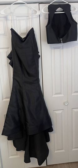 Sherri Hill Black Size 6 Short Height Two Piece Mermaid Dress on Queenly