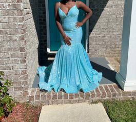 Sherri Hill Multicolor Size 10 Spaghetti Strap Prom Jewelled Cut Out Train Dress on Queenly