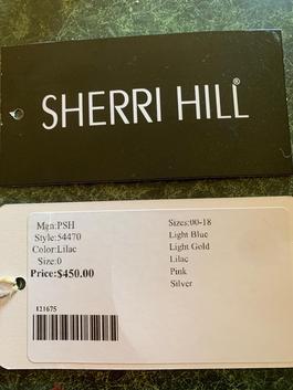 Sherri Hill Purple Size 0 Sequin $300 Side slit Dress on Queenly