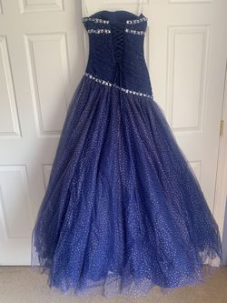 Alyce Design Royal Blue Size 2 Ball gown on Queenly