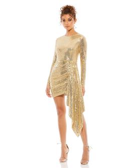 Style 10785 Mac Duggal Gold Size 2 Jewelled Polyester Cocktail Dress on Queenly
