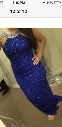 Scalia Royal Blue Size 8 Jewelled Straight Dress on Queenly