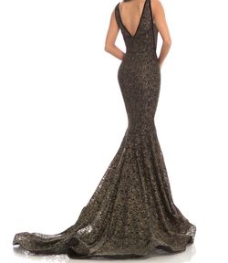 Johnathan Kayne Black Size 6 Military Prom $300 Sequin Pageant Mermaid Dress on Queenly