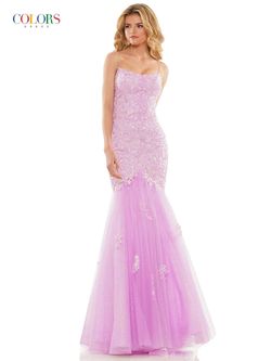 Style 2490 Colors Purple Size 6 Corset Tall Height Lavender Mermaid Dress on Queenly