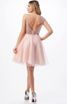 Style CS2700 Coya Pink Size 6 Homecoming $300 Sheer Cocktail Dress on Queenly