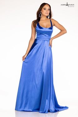 Style Cheyanna Lucci Lu Blue Size 4 $300 Pageant A-line Dress on Queenly