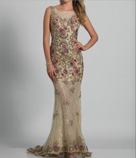 Style 6348 Dave and Johnny Gold Size 24 50 Off Mermaid Dress on Queenly