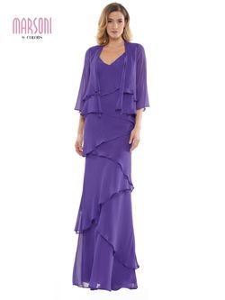 Style M309 Colors Purple Size 6 Tulle $300 Straight Dress on Queenly