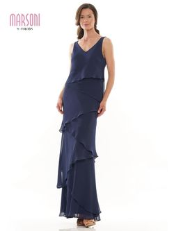 Style M309 Colors Blue Size 14 $300 Navy Plus Size Straight Dress on Queenly