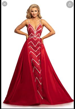 Johnathan Kayne Red Size 2 Pageant Train Dress on Queenly