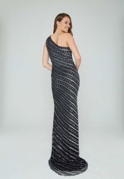 Style 158 Aleta Black Tie Size 6 Prom Euphoria Sequin Side slit Dress on Queenly