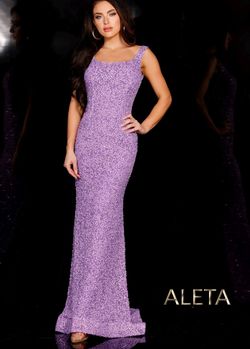 Style 657 Aleta Purple Size 6 Floor Length Mermaid Straight Dress on Queenly