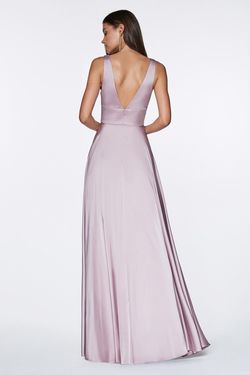 Style 7469 Cinderella Divine Purple Size 8 Silk Floor Length Lavender Side slit Dress on Queenly
