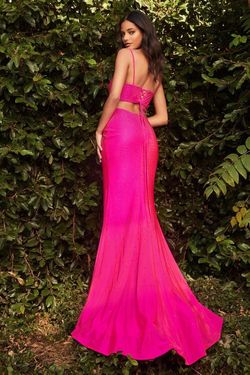 Style KV1063 Cinderella Divine Red Size 10 Floor Length Jewelled Side slit Dress on Queenly