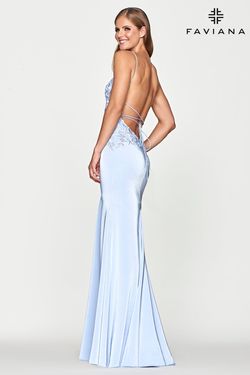 Style S10641 Faviana Blue Size 6 Straight Dress on Queenly