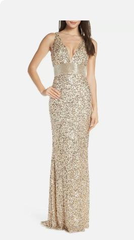 Mac Duggal Nude Size 12 Plus Size Straight Dress on Queenly