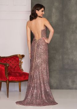 Style 10611 Dave and Johnny Pink Size 6 Pageant Dave & Johnny Side slit Dress on Queenly