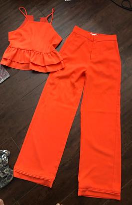Endless Summer Orange Size 0 Custom Interview Floor Length 50 Off Jumpsuit Dress on Queenly