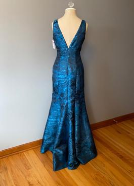 Carmen Marc Valvo Gown Blue Size 4 $300 Military Mermaid Dress on Queenly