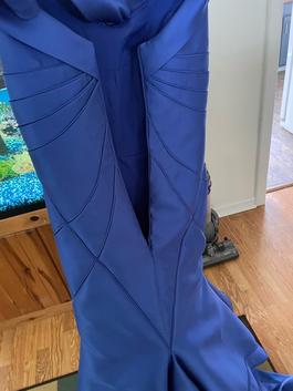 Viper Blue Size 6 Black Tie Mermaid Dress on Queenly