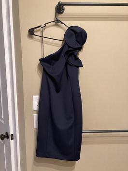 Dkny Blue Size 2 Navy $300 One Shoulder A-line Dress on Queenly