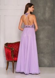Style A10629 Dave and Johnny Purple Size 6 Floor Length Tall Height Lavender A-line Dress on Queenly