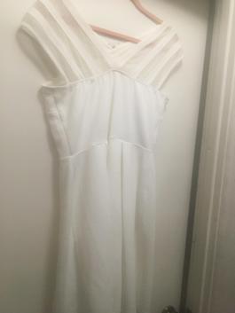 En focus studio White Size 10 50 Off Floor Length Military A-line Dress on Queenly
