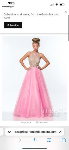 Teriani Prom Pink Size 4 Floor Length 50 Off Ball gown on Queenly