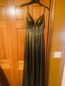 Jovani Gold Size 2 50 Off Military A-line Dress on Queenly