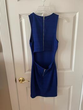 Wow Couture Blue Size 0 Midi $300 Cocktail Dress on Queenly