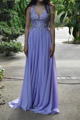 Ellie Wilde Purple Size 00 Prom Floor Length A-line Dress on Queenly