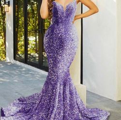 Purple Size 18 Mermaid Dress on Queenly