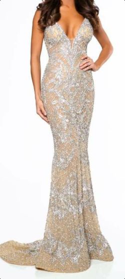 Sherri Hill Nude Size 6 Tall Height Straight Dress on Queenly