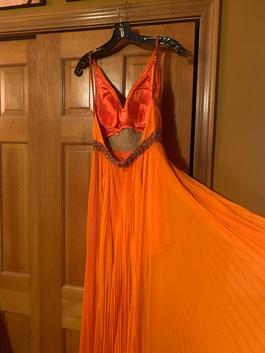 Sherri Hill Orange Size 4 50 Off Sequin Train Dress on Queenly