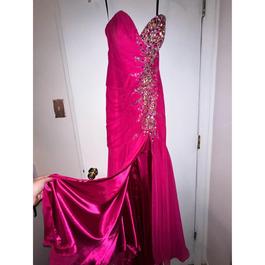 Disney Forever Enchanted Pink Size 8 Floor Length Jewelled Mermaid Dress on Queenly