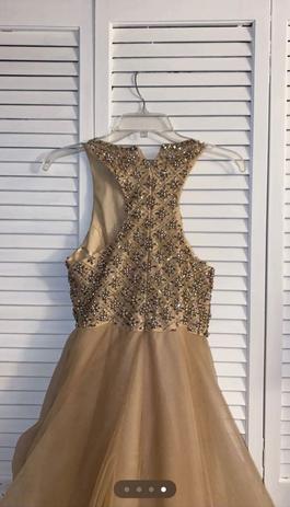 abby pairs Nude Size 6 Floor Length Ball gown on Queenly