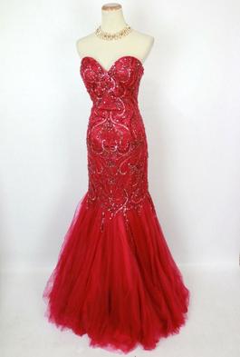 Mac Duggal Red Size 4 $300 Military Mermaid Dress on Queenly