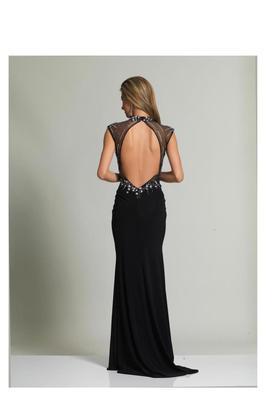 Style 2299 Dave and Johnny Black Size 8 Tall Height 50 Off Straight Dress on Queenly