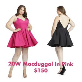 Mac Duggal Pink Size 20 Plus Size Spaghetti Strap Summer Macduggal Cocktail Dress on Queenly