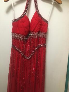 Alyce designs Red Size 0 Shiny $300 Girls Size Cocktail Dress on Queenly