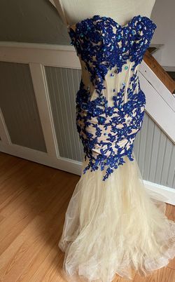 Riva Designs Royal Blue Size 00 $300 Mermaid Dress on Queenly