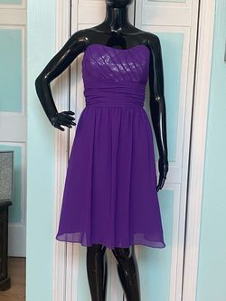 Alfred Angelo Purple Size 10 Euphoria $300 Midi Cocktail Dress on Queenly